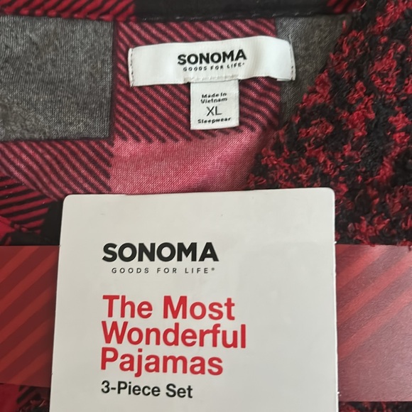 Sonoma 3 piece set. Pajamas and socks. - Picture 3 of 3